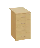 CKCP 2 - 75 kontejner přístavný, 4-zásuvkový, deska 25 mm, centrální zámek, bříza světlá